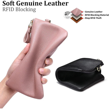SENDEFN Damen Handtasche RFID Schutz Clutch Leder Geldbörse