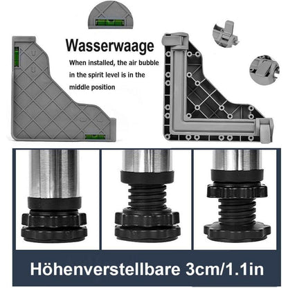 Höhenverstellbarer Waschmaschinen-Sockel mit Antivibrationsmatte