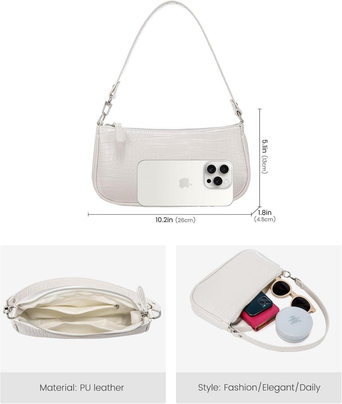 Krokodilmuster Umhängetasche Damen Handtasche Mini Messenger