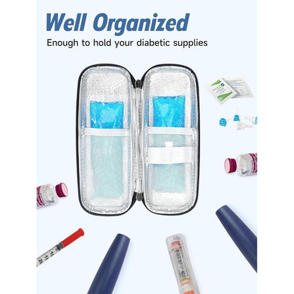Insulin Kühltasche mit Kühlakkus für Reise & Alltag