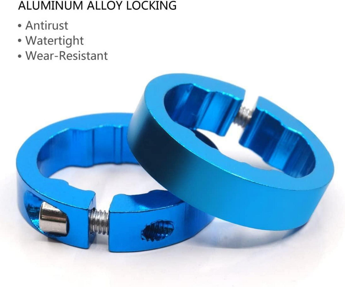 Rutschfeste Bike Lenker Griffe mit Aluminium Lock, Blau