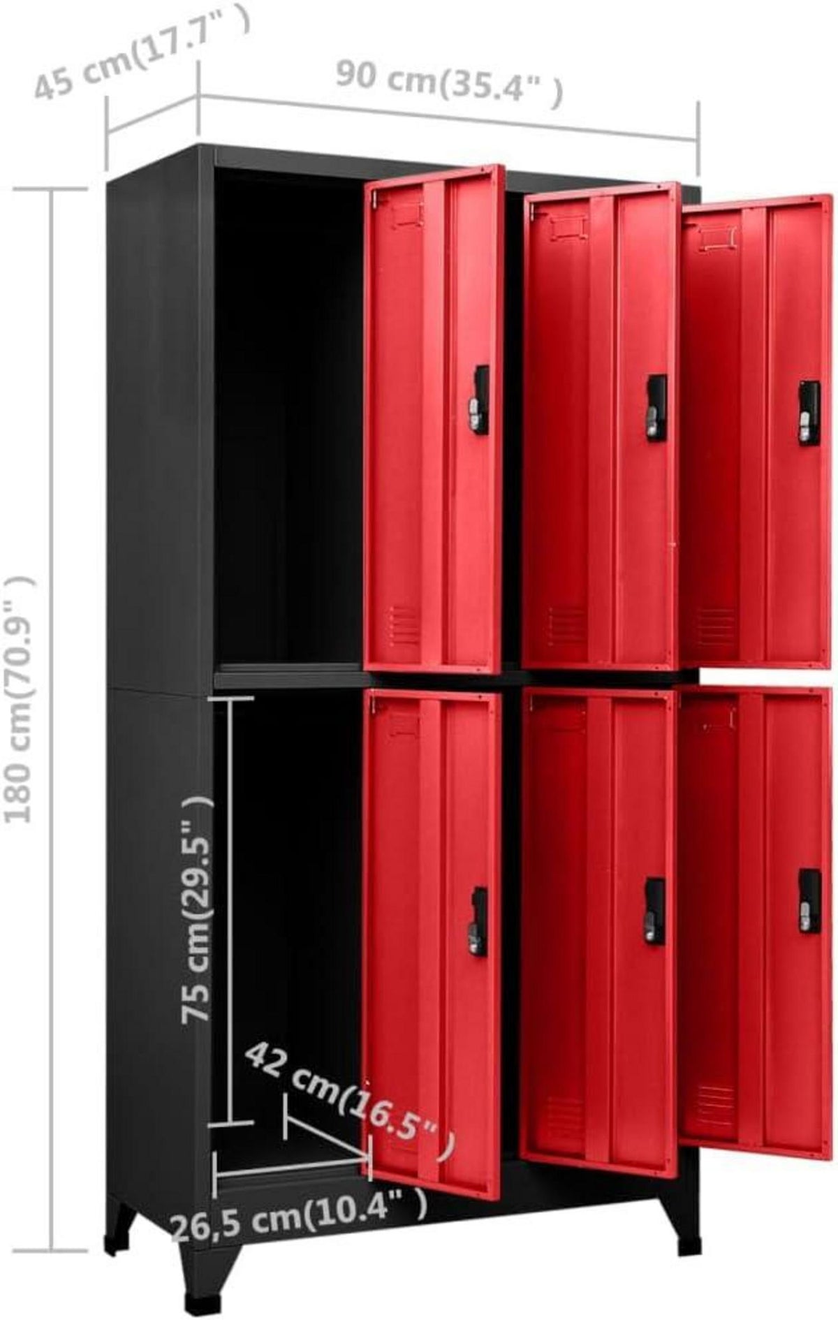 vidaXL Schließfachschrank Metallschrank Lagerschrank