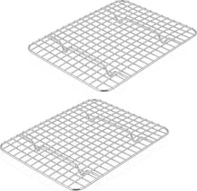 Kleines Edelstahl Abkühlgitter 2er-Set 25x19x2 cm für Kuchen Kekse