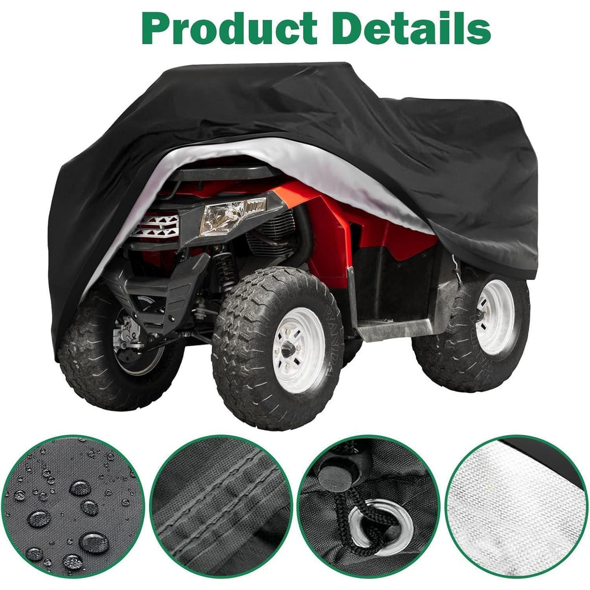 XXXL ATV Abdeckplane – Wasserdicht & Winterfest 210x120x115cm