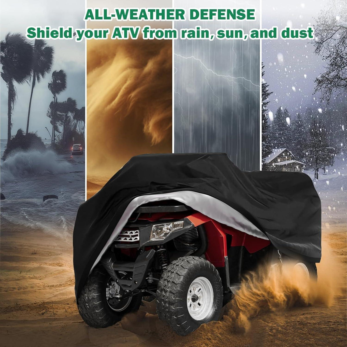 XXXL ATV Abdeckplane – Wasserdicht & Winterfest 210x120x115cm