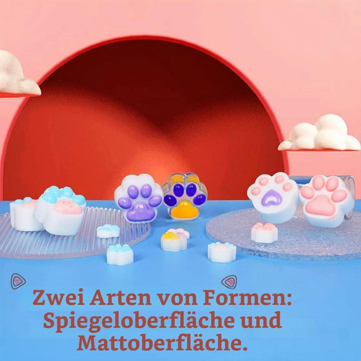 14x Katzenpfoten Epoxidharz Formen Set für Schmuck & DIY