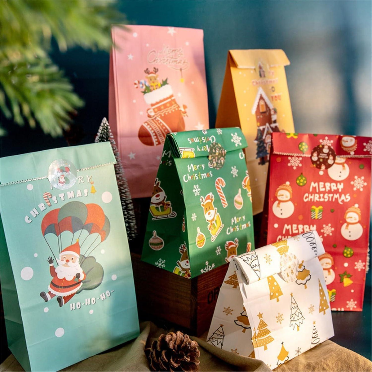 Adventskalender zum Befüllen Kinder 2024 Mehrfarbig groß Zahlen Sticker