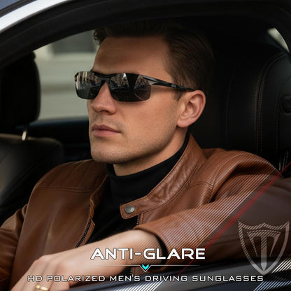 ATTCL Herren Polarisierte Sport-Sonnenbrille Al-Mg