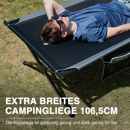XXL Feldbett Klappbar 300KG Belastbar Campingbett 214cm