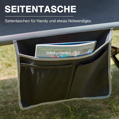 Feldbett XXL 300KG belastbar Klappbett 214cm x106cm Campingbett für