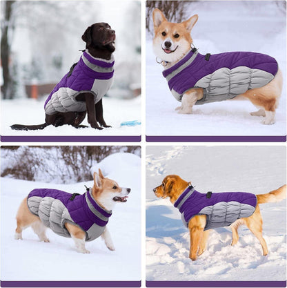Kuoser Wasserdichter Hundemantel Winterjacke Fleece Reflektierend Größe S