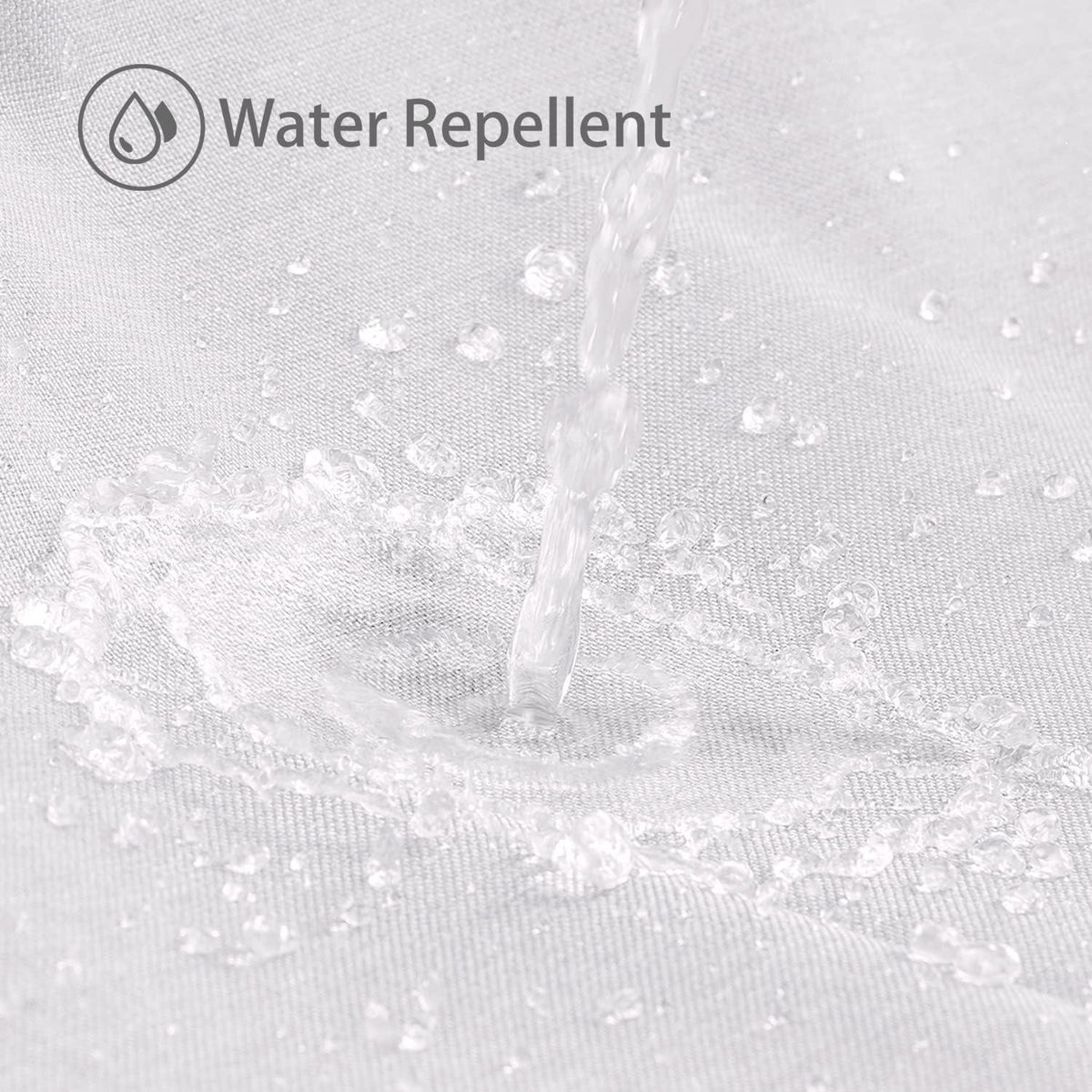 Duschvorhang Leinen Anti Schimmel wasserdicht 182x182cm Weiß - 1er Pack