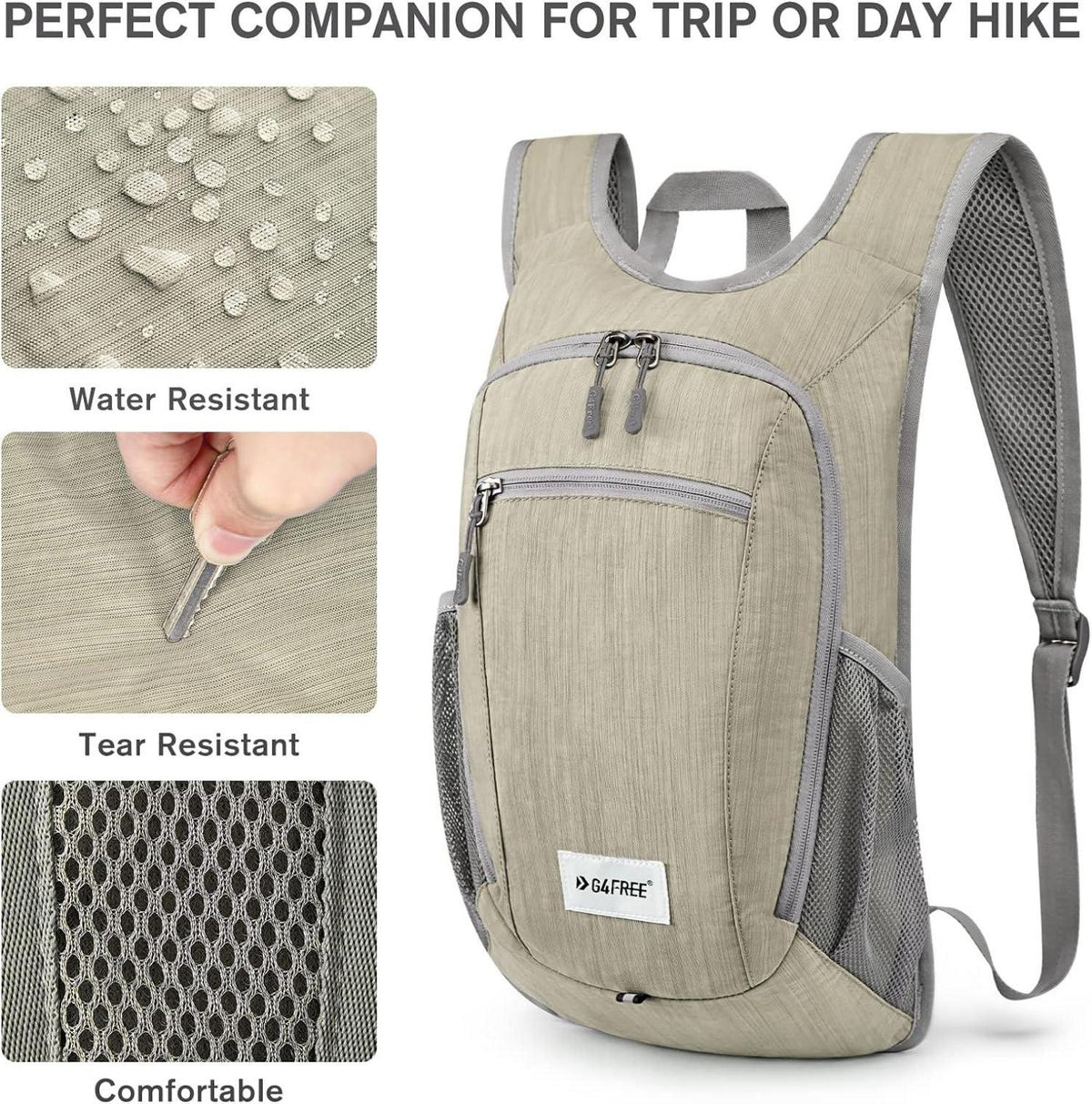 Kleiner Rucksack 10/15/20L Faltbarer Leichter Damen Herren Daypack