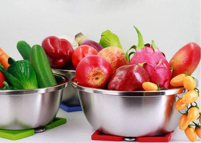 Edelstahl Rührschüssel 34cm Multifunktional Salatschüssel 9QT
