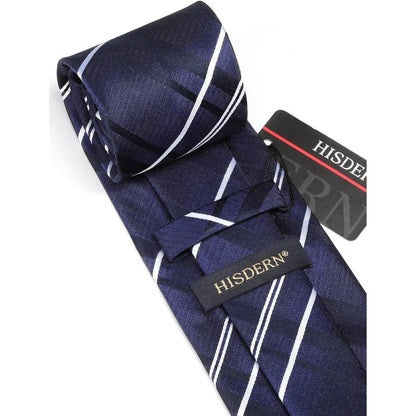 Krawatten & Einstecktuch Set Herren Dunkelblau Gepunktet Elegant