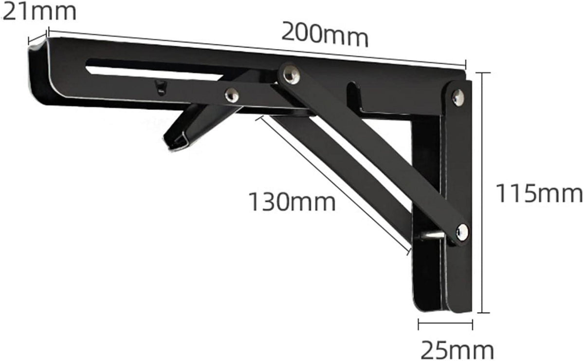 Klapphalterung Klappregalhalterung Wandmontage 2er Set 200mm