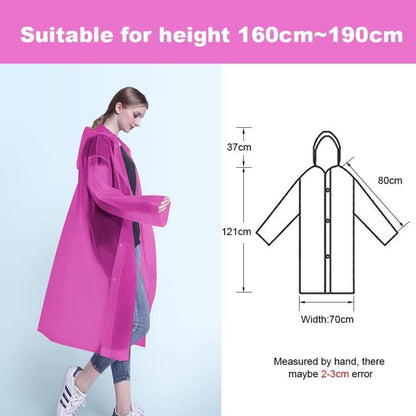 Regenponcho 2er Set Wiederverwendbar Transparent Unisex Pink