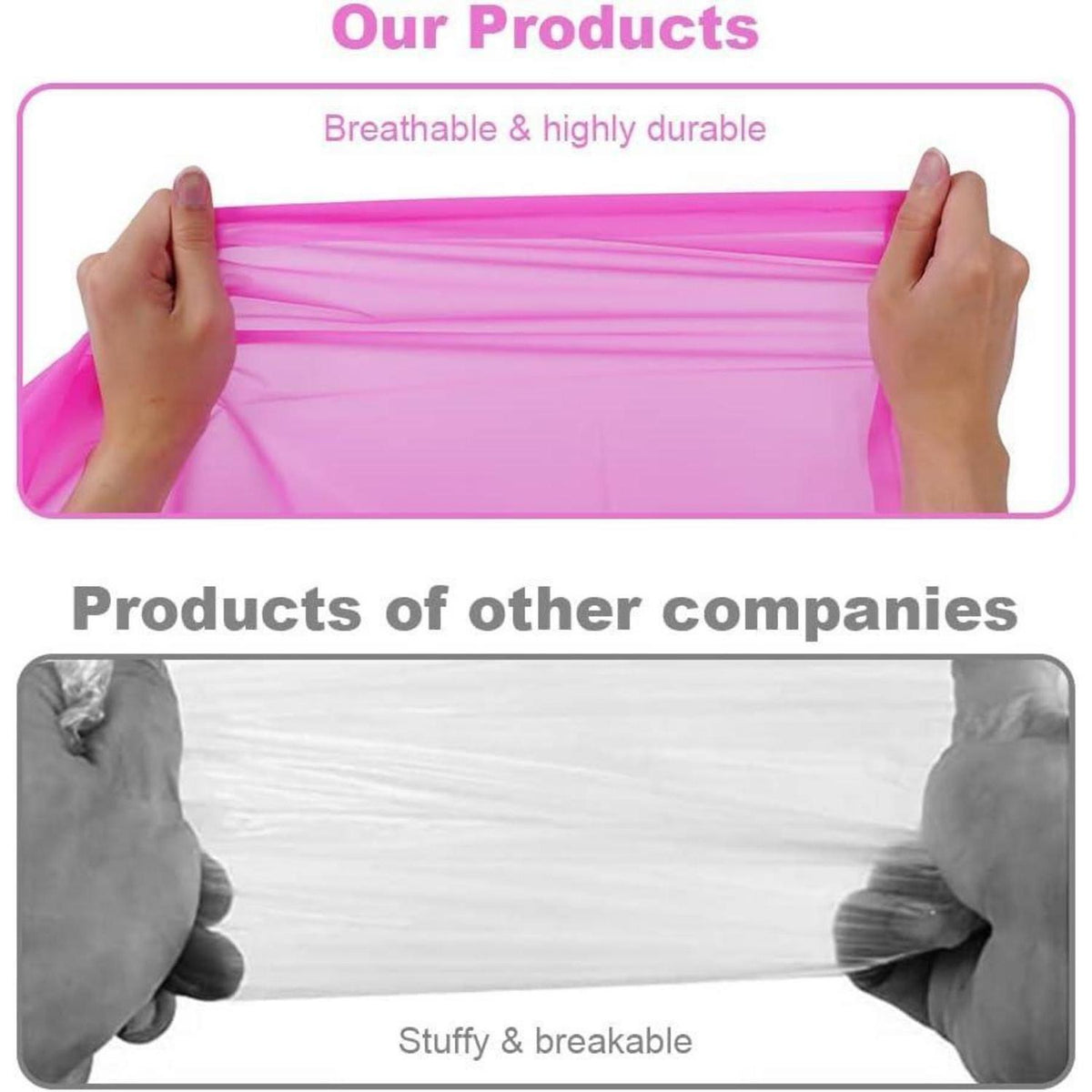 Regenponcho 2er Set Wiederverwendbar Transparent Unisex Pink