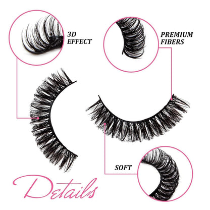 10 Paar Russian Volume Wimpern D Curl Cat Eye