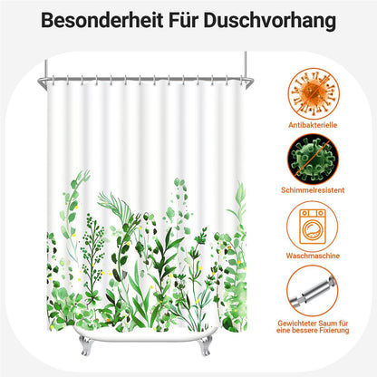 Antischimmel Duschvorhang Blumenmuster 150x180 Textil Badezimmer Badewanne