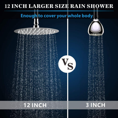 30cm Regenbrause Chrom Edelstahl Duschkopf Wand/Decke