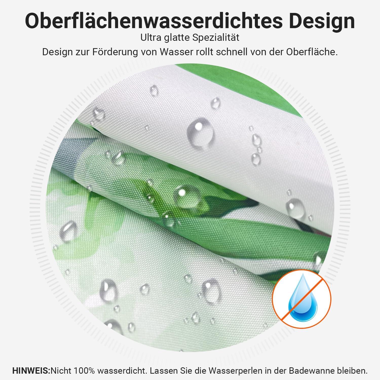 Duschvorhang Blumenmuster 120x200cm Antischimmel Textil