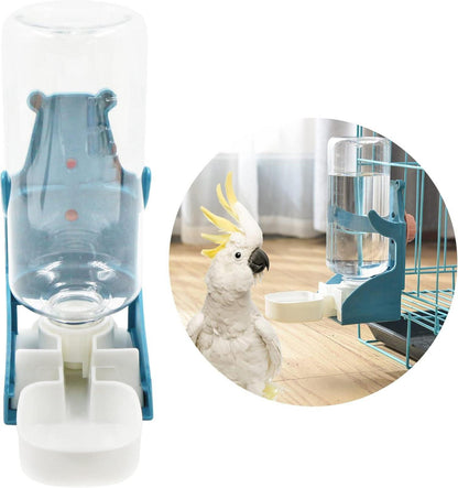Automatischer Vogel Trinkbrunnen 500ml Blau transparent - 1 Stück