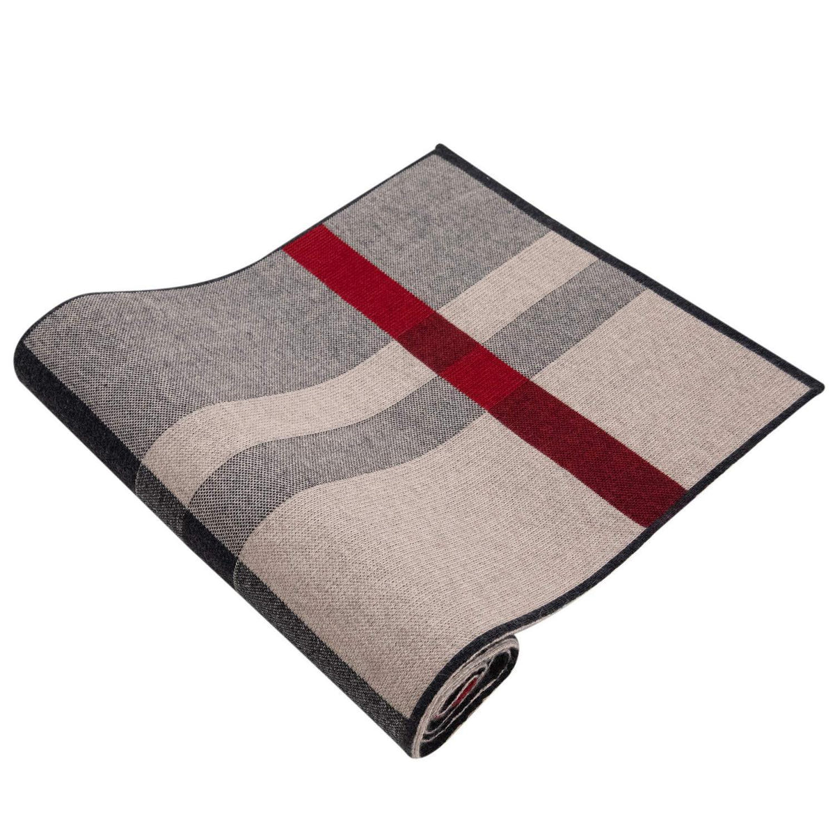 Herren Schal Merinowolle Tartan Karo, langer Winter Schal mit Geschenkbox