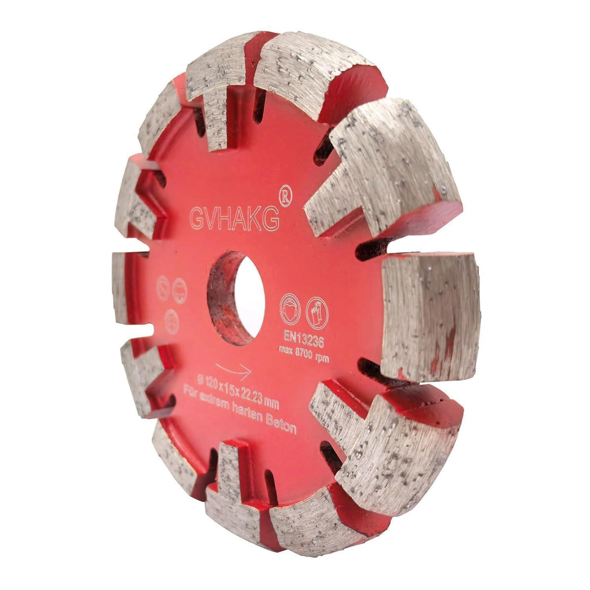 Diamant-Trennscheibe 120mm für Beton & Estrich, 15mm Breite