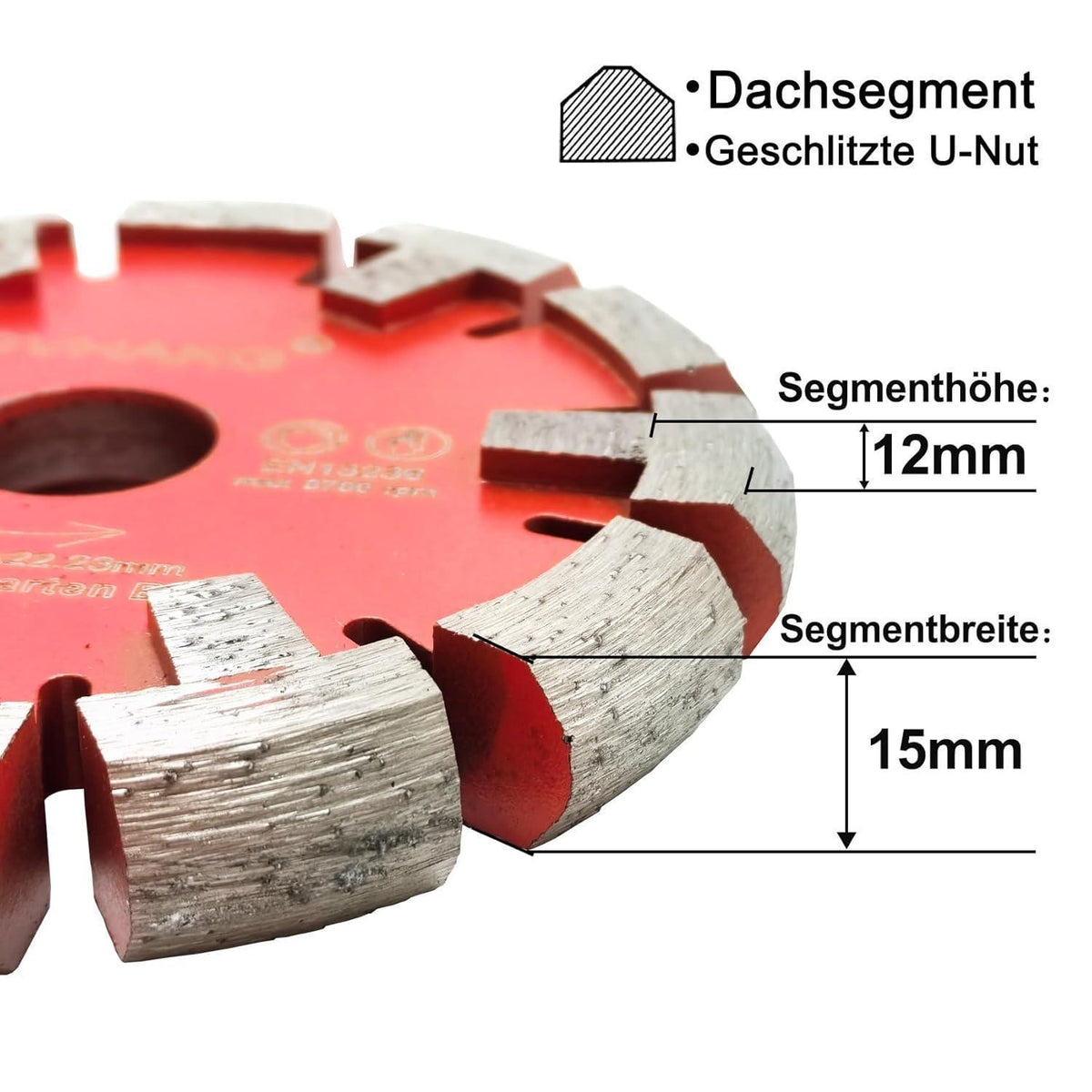 Diamant-Trennscheibe 120mm für Beton & Estrich, 15mm Breite
