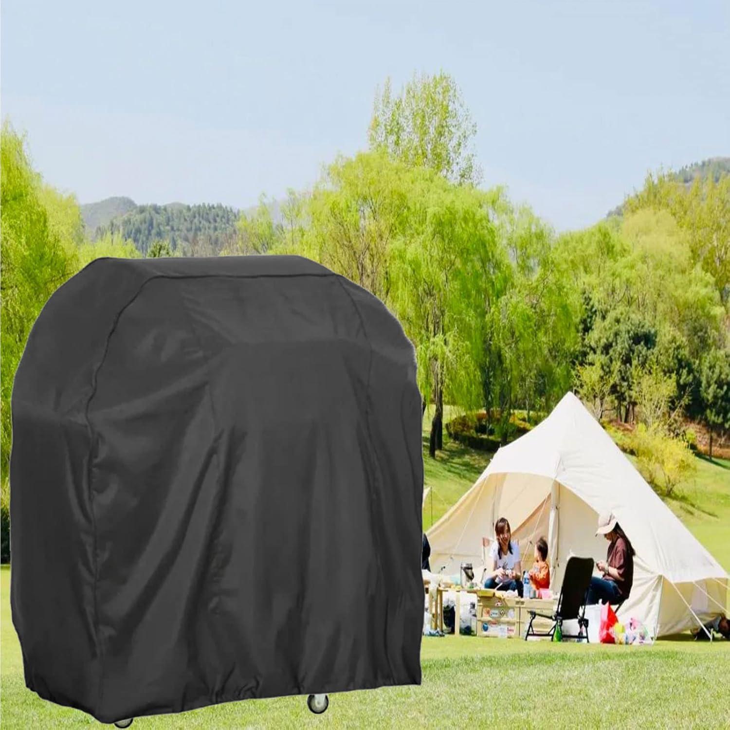 Grill Abdeckhaube 420D BBQ Gasgrill Abdeckung Winterfest 110x70x77cm