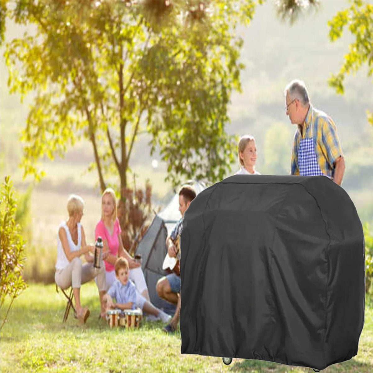 Grill Abdeckhaube 420D Oxford 147x61x122cm Schutzhülle wetterfest