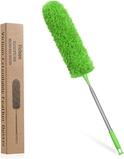 Staubwedel Teleskop Edelstahl Mikrofaser 243cm Grün