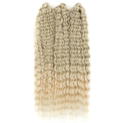 3x 22 Zoll Blond Häkelzöpfe Haar – Wasserwellen Locken