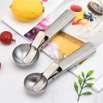 Eisportionierer Edelstahl Auslöser Ideal für Eiscreme Melone Teige