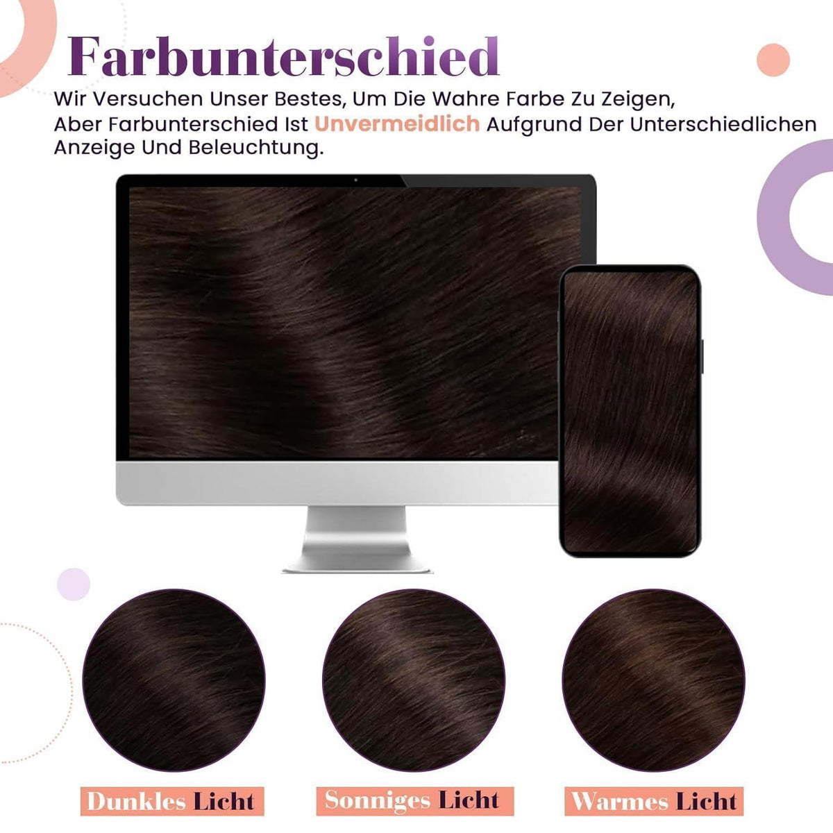 Echthaar Clip-in Braun – Haarverlängerung 30cm