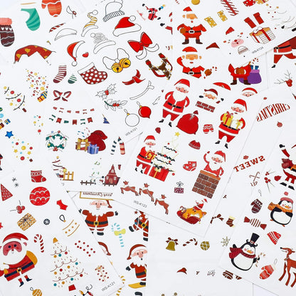 Weihnachts Glitzer Tattoos Kinder Fake 16 Blatt Schachtelfüller