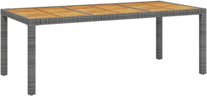 vidaXL Gartenmöbel Set 7-tlg. Poly Rattan Grau mit Auflagen