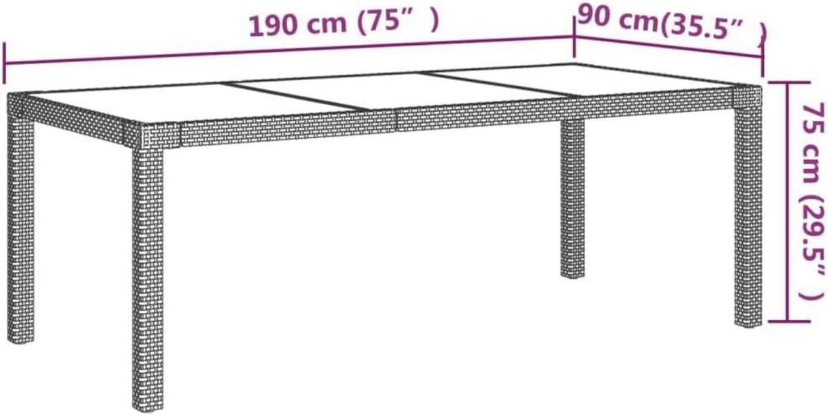 Gartenmöbel Set 7tlg. mit Auflagen Poly Rattan Grau Sitzgruppe