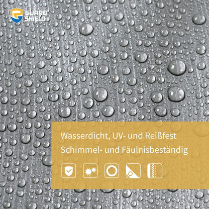 Abdeckplane Wasserdicht 4m x 6m Grau/Schwarz 160g/㎡ UV-stabilisiert