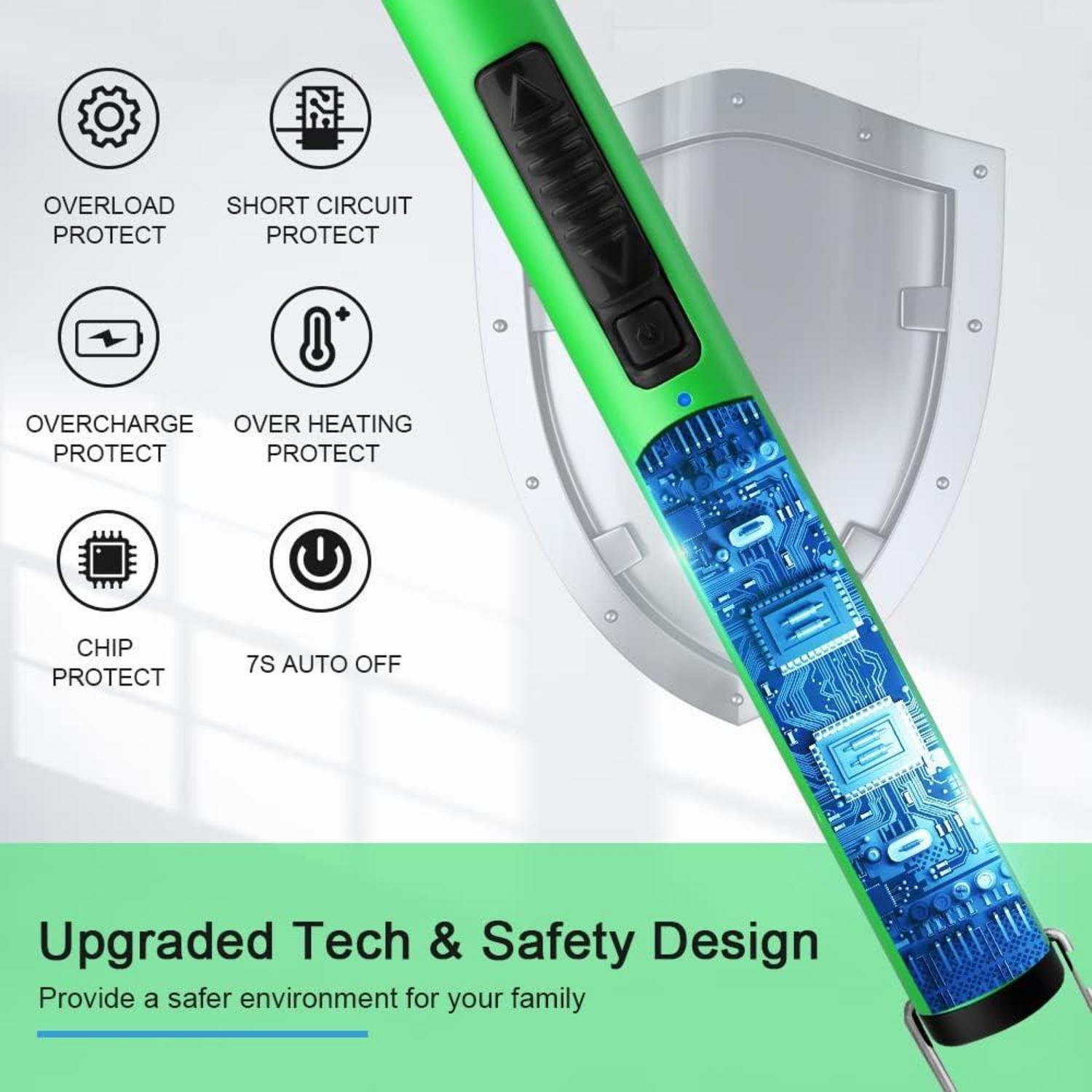 SUPRUS Elektrisches Lichtbogen-Feuerzeug Edelstahl USB wiederaufladbar