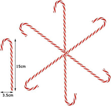 18 Stück Weihnachtsbaum Zuckerstangen Anhänger 15CM