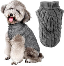 Hundepullover Winter Strickpullover Rollkragen Weich Kleine Hunde