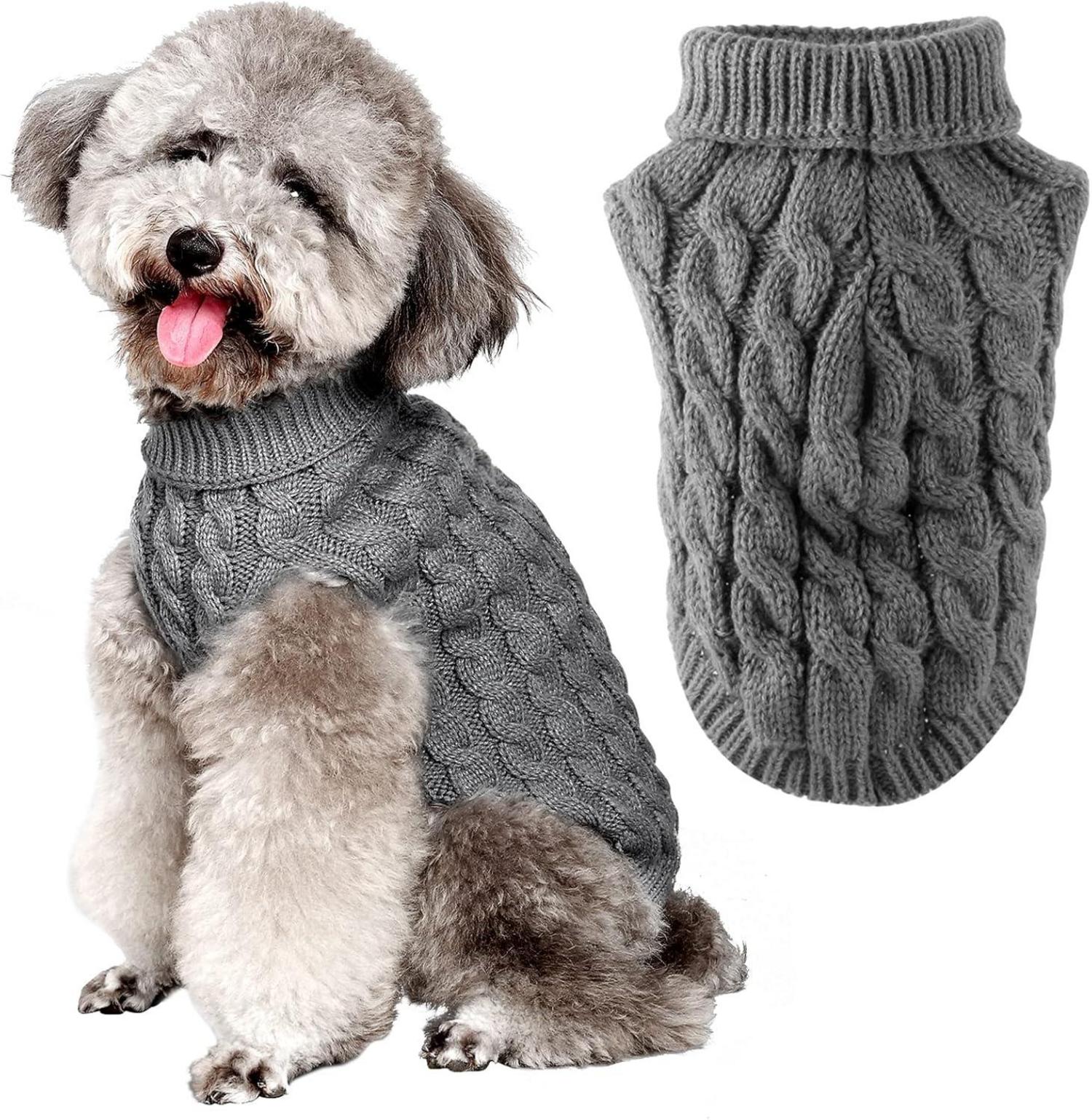 Strickpullover Hund Winter Warm Small Dog Rollkragen Puli Kleine