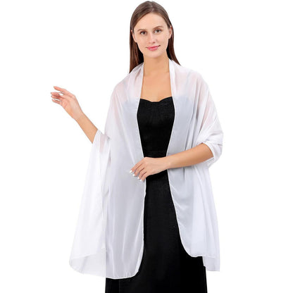 Chiffon Schal Damen leicht weich für Abendkleider Hochzeit Braut 200x70cm