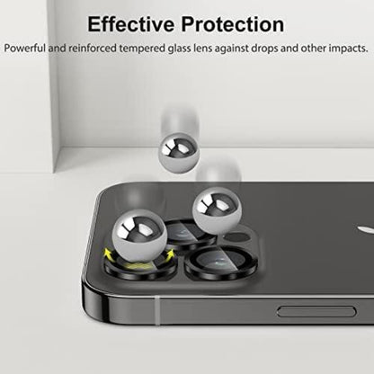 Kameraschutz iPhone 13 Pro Max 4 Stück 9H Gehärtetes Glas Schwarz