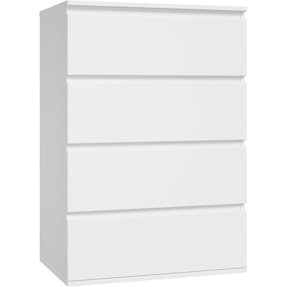 Weiße Kommode mit 4 Schubladen – 60x40x80cm, Schlafzimmer Sideboard