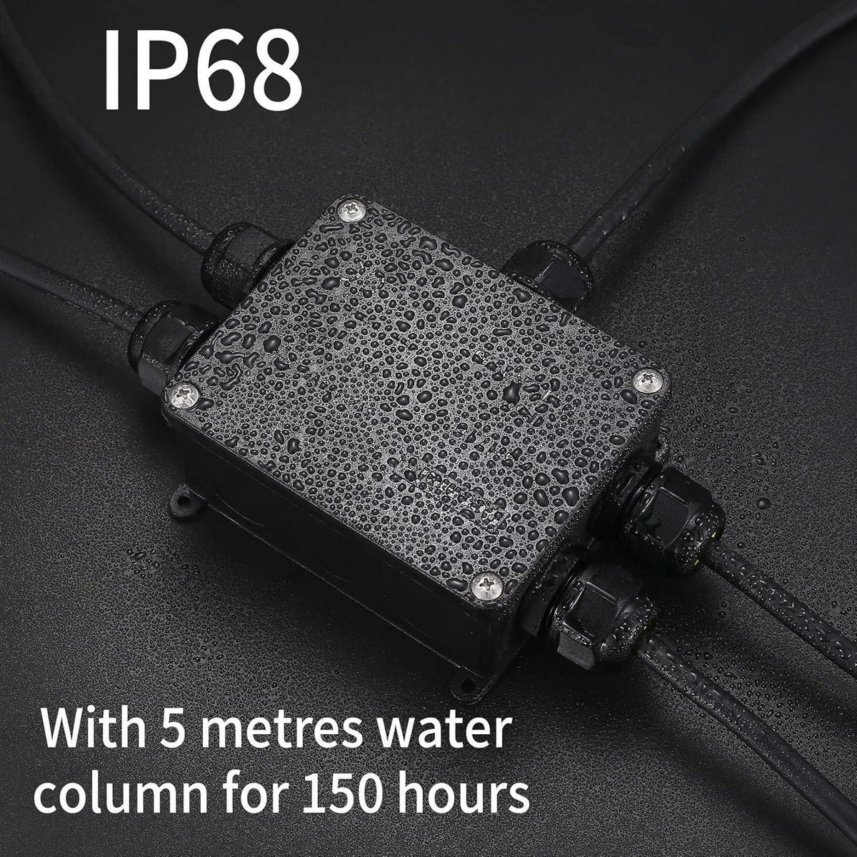 Wasserdichte Abzweigdose IP68, 5-Wege Klemmdose Außen für Ø4-12mm Kabel