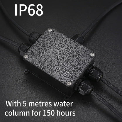 Wasserdichte Abzweigdose IP68, 5-Wege Klemmdose Außen für Ø4-12mm Kabel
