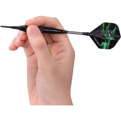 WIN.MAX 12-er Set 18g Softdarts mit Kunststoffspitze Schwarz